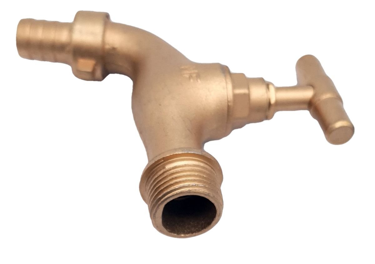 Water Bib Riser Polished Brass Garden Hose Water Bib Tap 1/2 With Male Thread – Home Phase