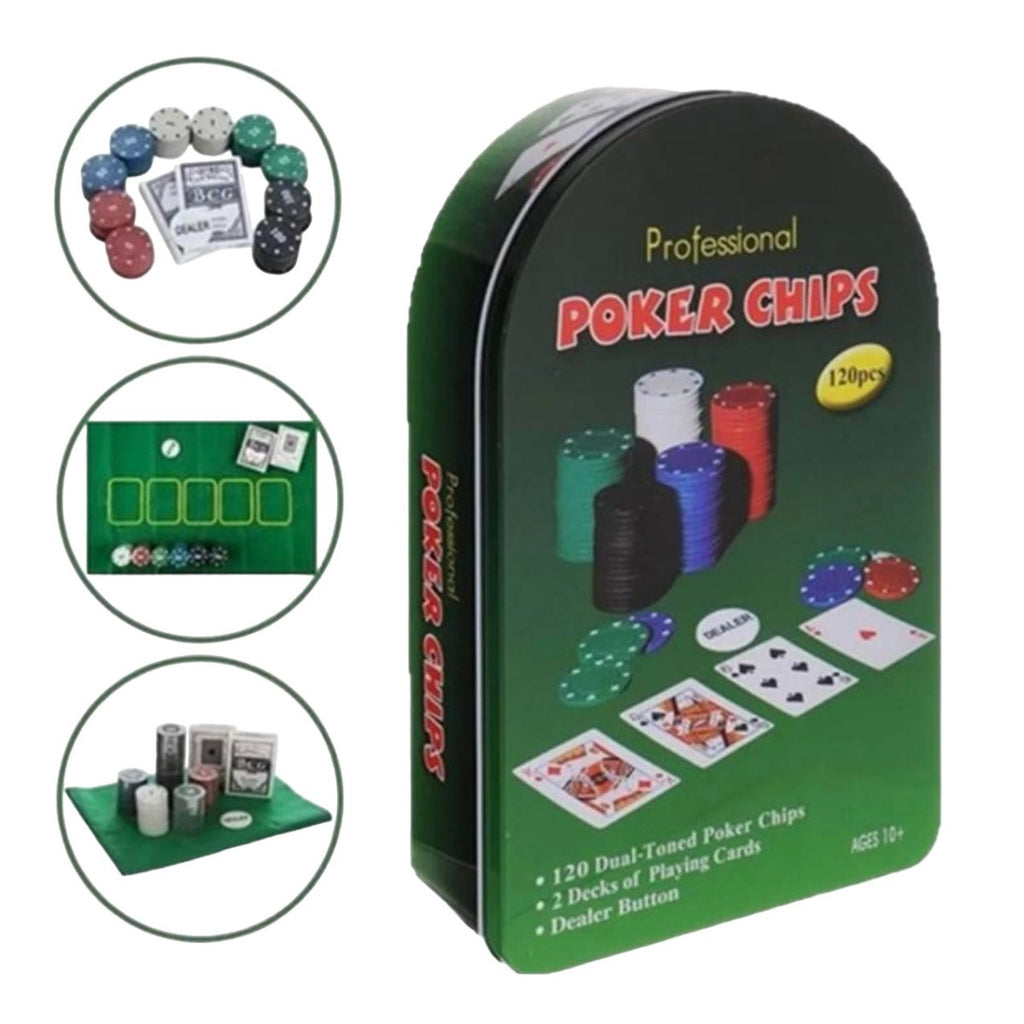 Professional Poker Chips Set - 120 PC - Style Phase Home