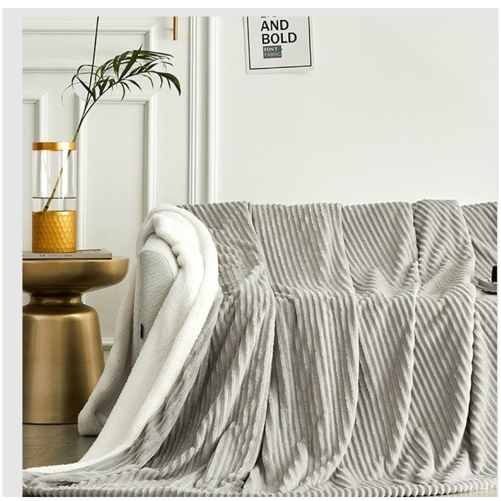 Ribbed Sherpa Throw - 200 x 220cm - Style Phase Home