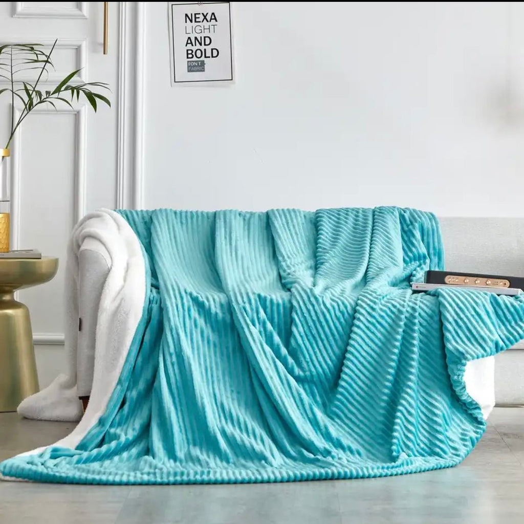 Ribbed Sherpa Throw - 200 x 220cm - Style Phase Home