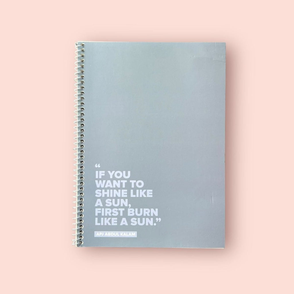 Spiral Spine Qoute Notebook - 14.5 x 21 cm - Style Phase Home