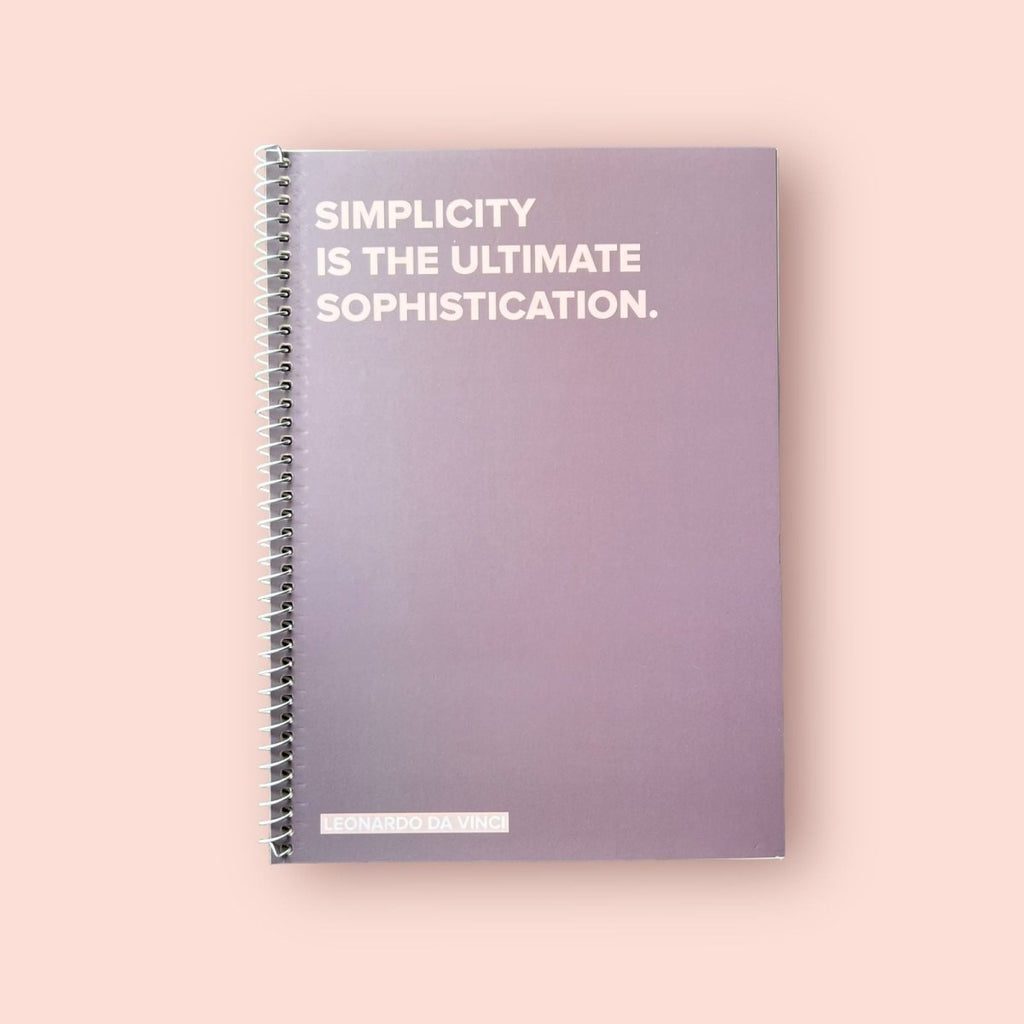 Spiral Spine Qoute Notebook - 14.5 x 21 cm - Style Phase Home