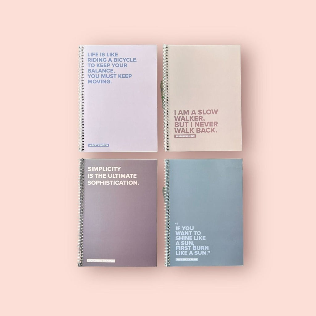 Spiral Spine Qoute Notebook - 18 x 25 cm - Style Phase Home